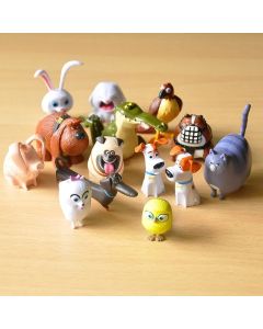 14 pcs Secret Pets PVC Rabbit Snowball Gidget Mel Dog Max Duke Cat Action Figure Toys Christmas Gift Toy