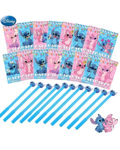 10pcs Disney Stitch Anime Notebook pen set Children's Weekly Notepad Diary Student Study Supplies Boys Girls Christmars Gift