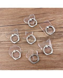 Universal Stent Mobile Phone Holder Stand Finger Ring Magnetic For Cute Cell Smart Phone Transparent Holder for iPhone Samsung