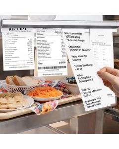 20cm Restaurant Ticket Holder Aluminum Order Rack Receipt Holder Silvery Kitchen Slide Check Rack for Office Cafes Pubs