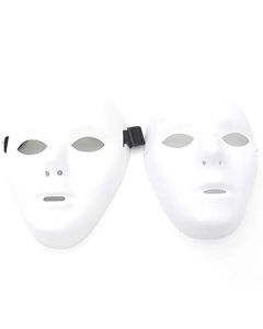 1pcs Creative Female Scary White Blank Full Face Masks Fashion Halloween DIY Scary Mask Male Festive Party Decoration Masks