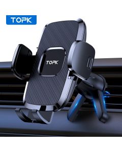 TOPK Car Phone Holder Air Vent Car Phone Mount Upgrade Hook Clip Gravity,Aluminum Car Cradle for iPhone 15 14 13 12 11 Pro Max