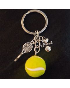 I Love Tennis Player Key Chain Mini Tennis Ball Girl Keyring Sports Charms Women Jewelry Accessories Pendant Gifts Fashion