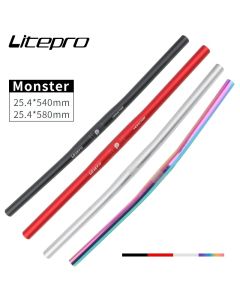Litepro Monster Folding Bike Horizontal 25.4*540/580mm Aluminium Alloy Ultra Light Handlebars Bicycle Parts