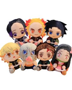 20cm Hot Japan Demon Slayer Plush Dolls Lovely Anime Kimetsu No Yaiba Kamado Tanjirou Nezuko Zenitsu Kyoujurou Toys Kids Gifts