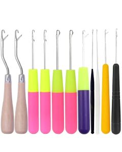 KOVEEN Hair Weave Crochet Needle Latch Crochet Hook Wigs Knitting Hair Extensions Styling Carpets Repair Tools Braid Craft