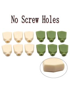 6pcs Wooden folk Electric Guitar Tuners handle Button head hat handle Plastic Trapezoid Hand Without installation Screws Hole