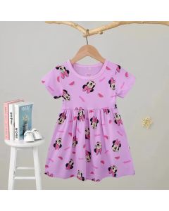 2024 Summer Girl Vest Dress Kids Sleeveless Minnie Princess Dress Baby Version Broken cute Casual Sundress