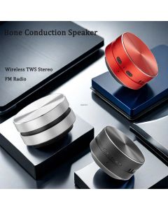Mini Bone Conduction Speaker With FM Radio Bluetooth-Compatible TWS Wireless Stereo Dual Sound Audio Box Hummingbird Speakers