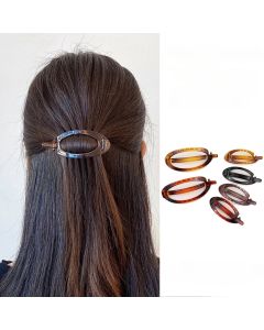Elegant French Oval Hair Clip Ponytail Fix Artifact Vintage Hairpin Women Back Head Frosted Hairpin Hair Styling Grab Claw Clip