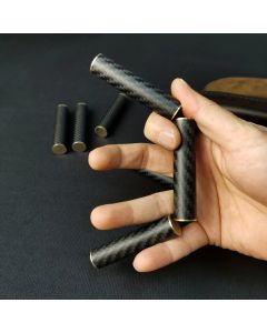 EDC Fidget Toys Stress Relief For Adults Magnetic Metal Carbon Fiber Three-section Stick Rotating Creative Gift