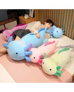 30-90CM Axolotl Plush Toy Cartoon Cute Animal Stuffed Plushie Doll Long Pillow For Boys Birthday Christmas Gifts Home Decoration