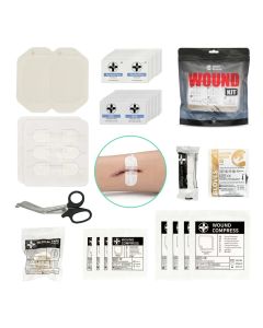 RHINO RESCUE Zip Stitch 6pcs with Wound Dresssings, Wound Closure Strips Without Suture, Zipstitch Laceration Closure Kit