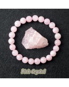 Original Pink Rose Powder Crystal Quartz Bracelets for Women Natural Stone Stretch Bracelets Homme Purify Soul Jewelry Pulsera