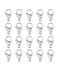 20pcs 304 Stainless Steel Lobster Clasp Wholesale Silver Gold 9-15mm Clip Claw Clasps diy Jewelry Finding Supplies