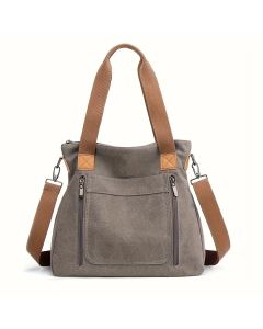 Women's Versatile Handbag Large Capacity Canvas Casual Shoulder Crossbody Bag