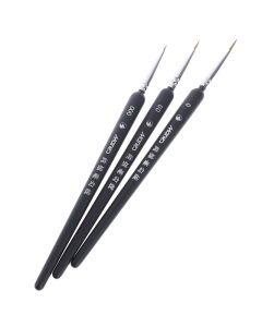 3pcs Brush 0/ 00/ 000 Wolf Hair Brushes Set for Detail Art Painting Miniature Acrylic Watercolor Oil Gouache Paint Brush Pen