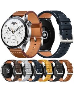 20 22mm Leather Strap for Xiaomi Watch S2 S1 Pro S3 S4 Color 2 Replacement Band for HUAWEI Watch/Samsung Galaxy Watch Wristband