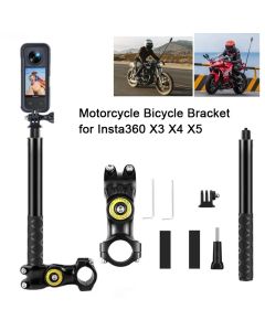 for Insta360 X3 X4 X5 Motorcycle Bicycle Bracket Invisible Selfie Stick for GoPro Hero13 12 11 10 DJI Action Cameras Accessories