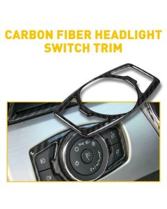 1Pcs Carbon fiber Headlight Switch Trim Decor Cover for Ford Mustang 2015 2016 2017 2018 2019 2020 Car Styling Accessories