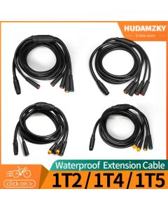 Electric Bike 1T4/1T5 Waterproof Cable Controller Light Ebrake Throttle Display E-Bike Cable Conversion Accessories