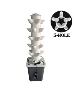 Hydroponic Growing System Mini Indoor Outdoor Home Grow Herb Vertical Garden Tower 6 Tiers 30 Holes Vegetables Planter