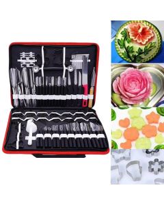 80Pcs Fruits And Vegetables Carving Tool Portable Cloth Bag Spiral Slicer Kitchen Cutter Cake Mold DIY Kitchen Tools