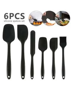 6 Pieces Silicone Spatula Set Food Grade Non Stick Heat Resistant Spatulas Turner for Cooking Baking Mixing Baking Tools