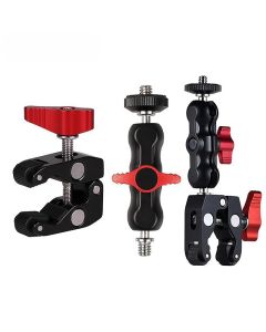 Multi-function Ball Head Super Clamp Magic Arm  1/4'' 3/8'' Hole for GPS Phone Video Mount Action Camera Monitor LED Light Mic