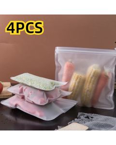Silicone Food Storage Containers Reusable Food Storage Bags Lunch Bags Stand Up Zip Shut Bag Cup Fresh Food Leakproof Containers