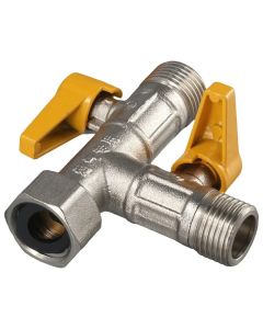 Brass Water Diverter 3 Way Shower Diverter Valve T Adapter Shower Head Shut-Off Valve Heavy Duty Water Flow