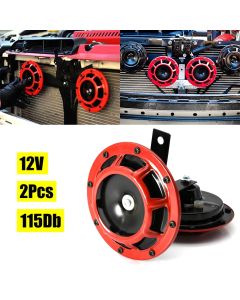 115DB Waterproof Motorcycle Horn 12V Hella Electric Blast Tone Air Horn Alarm Warning Loudspeakers for Car Boats Motorcycle 2pcs