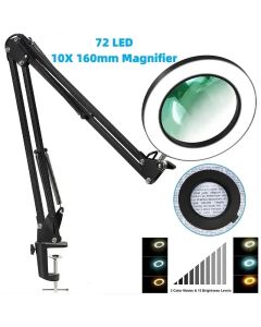 72LED 8X/10X NEW Illuminated Magnifier USB 3 Colors LED Magnifying Glass for Soldering Iron Repair/Table Lamp/Skincare Beauty