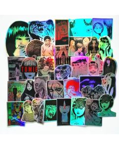 50PCS Laser Anime Tomie Stickers Aesthetic Graffiti Decals for Motorcycle Skateboard Laptop Car Bicycle DIY Sticker Pack