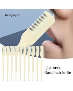 Karsyngirl 3/5/10Pcs Nose Hair Remover 360 Rotating Nasal Clippers Nose Hair Trimmer for Women Men Manual Nose Hair Trimme