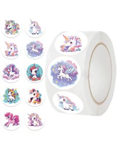 100-500pcs Cute Cartoon Unicorn Sticker Childrens Reward Gift Label Decoration Teacher Encouragement Student Stationery Sticker