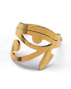 2024 New fashion stainless steel Ancient Egyptian Horus Eye ring Fashion light luxury titanium steel accessories