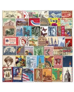 10/20/50 PCS Vintage Postage Stamps With Post Mark Desc Traveling DIY Stickers For Scrapbooking And Journaling