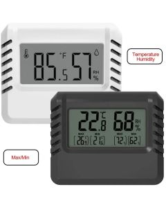 Mini LCD Digital Thermometer Hygrometer Indoor Room Temperature Humidity Meter Wall Hanging Max/Min Temperature Sensor Gauge ℃/℉