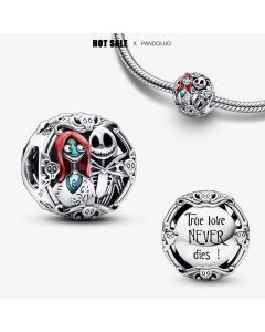 Disney The Nightmare Before Christmas Charm Beads Fit Original Bracelet Women Silver Pendant Bead Jewelry 2024 Hot Sale Gift
