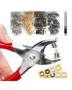 100sets 4mm Metal Eyelet and Eyelet Punch Die Tool Grommet DIY Manual Tools Kit Leather Craft Clothing Leather Belt Hat