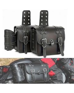 Motorcycle Black Universal SaddleBag Large Capacity Side Bags Storage Tool For Harley Sportster XL 883 Honda Yamaha Suzuki