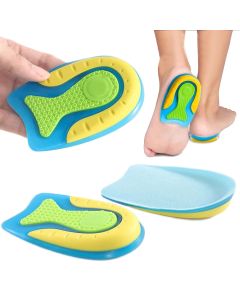 Silicone Gel Insoles for Heel Spurs Fascitis Plantar Pain Relief Treatment Inserts Heel Cup Cushion Height Increase Shoe Insoles