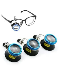 5X 10X 20X Eyeglass Magnifier Clip-On Eye Loupe Magnifying Lens Portable Eyepiece Process Operation Watchmakers Repair Tool