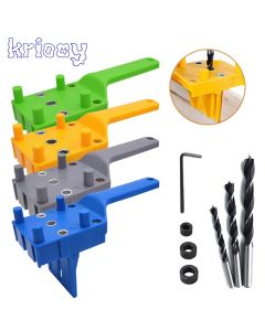 Quick Wood Doweling Jig Plastic ABS Handheld Pocket Hole Jig System 6/8/10mm Drill Bit Hole Puncher For Carpentry Dowel Joints