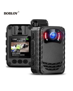 BOBLOV N9 Mini Body Camera Full HD 1296P Body Mounted Camera Small Portable Night Vision Police Body Cam 128GB/258GB Mini Camera