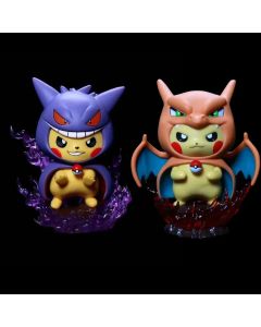 12cm Pokemon Figure Pikachu Cos Gengar Charizard Model Doll Collectible Toy Gifts Cartoon Kawaii Figurine Statue Anime Figures