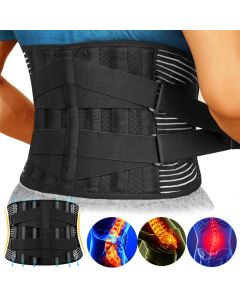 Lower Back Brace Lumbar Support Belt Adjustable Double Pull Breathable Spine Decompression Medical Orthopedic Brace Pain Relief