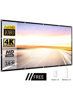 60 84 100 120 150 Inch Projector Screen Portable Projection Screen16:9,Outdoor Movie Screen For Travel Home Theater For HY300