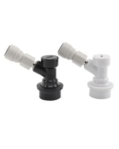 Beer Keg Ball Lock Disconnect Kit Gas/Liquid Dispenser with Push-in Fitting Quick Joint Connector for 9.52mm(3/8) Hose Tube